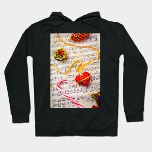 Red Heart Ornament On Sheet Music Hoodie